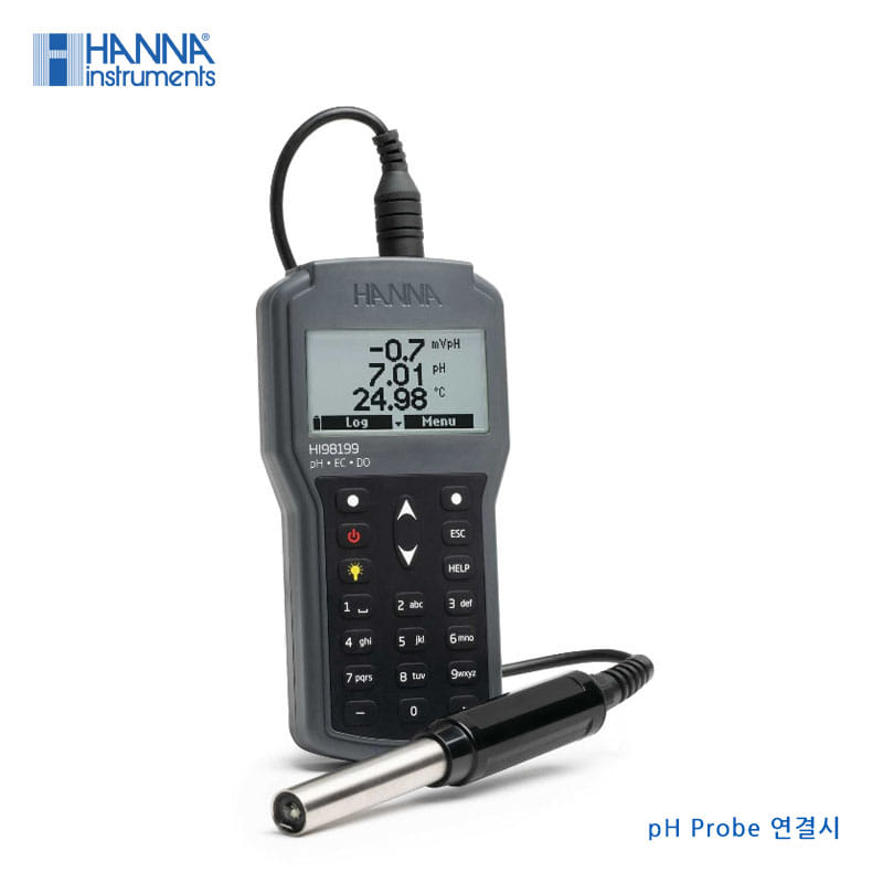 HI98199 - pH/EC/DO/TDS/저항/염도/해수/기압/온도