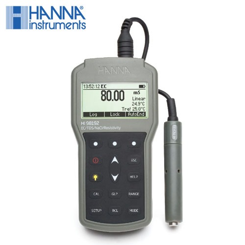 HI 98192 - 휴대용 EC/TDS/저항/염도 측정기