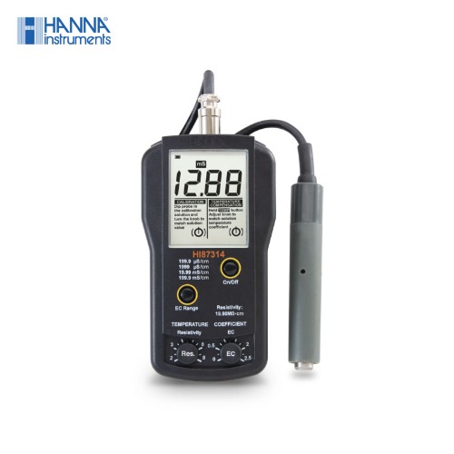 HI 87314 - 휴대용 전도도/저항 측정기